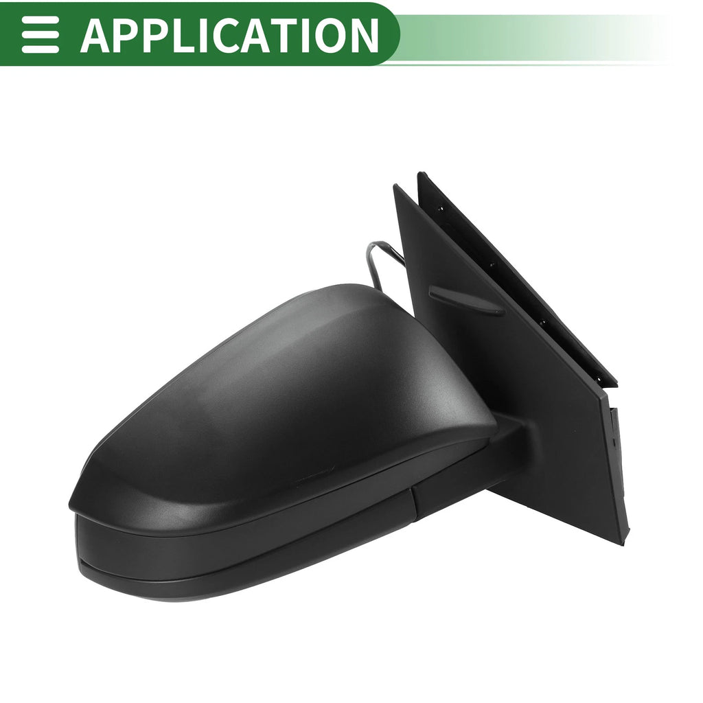 Right Side Door Mirror Replacement for Toyota RAV4 (2013–2015) Manual Folding Black