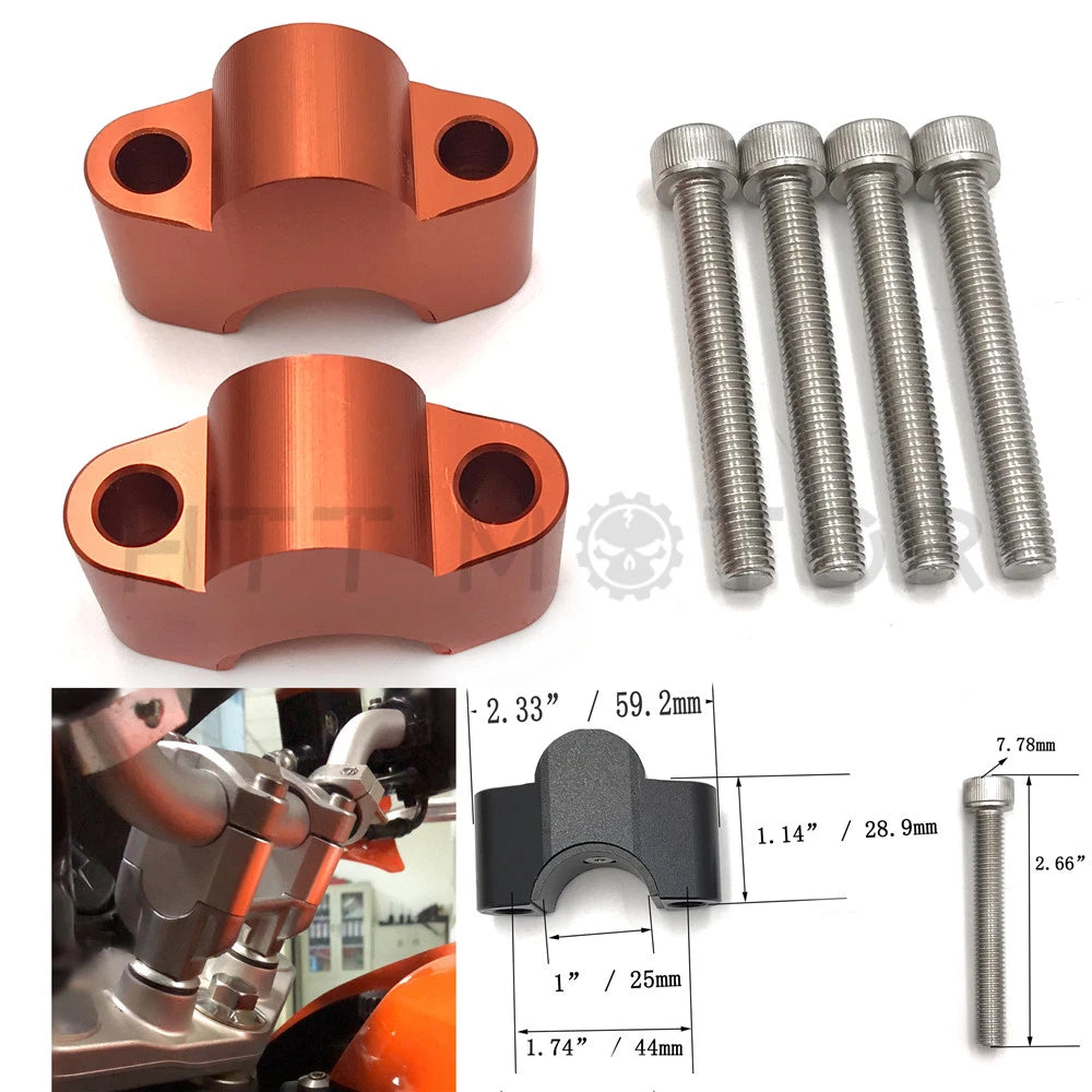 25mm Handlebar Riser Adaptor for KTM Duke 200 250 390 (2013–2016)
