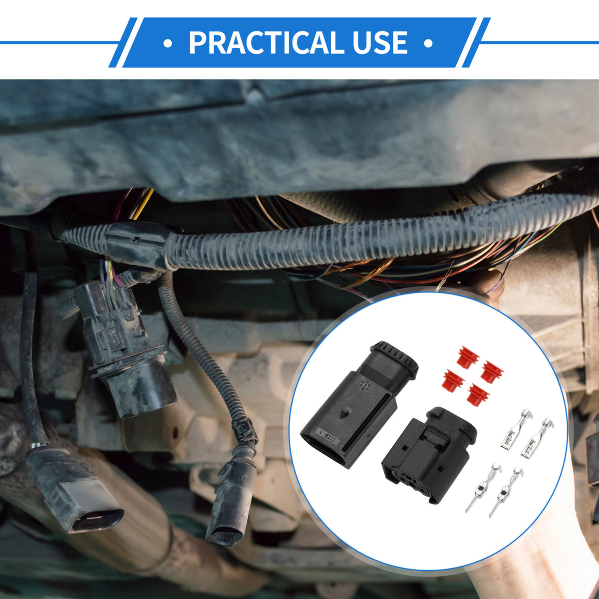 2 Pin Air Pump Connector Plug Set for Mercedes-Benz (1990–2024)