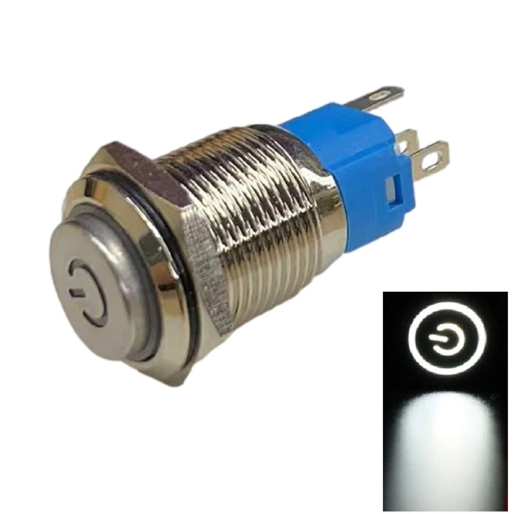16mm Metal Push Button Switch with Power LED IP66