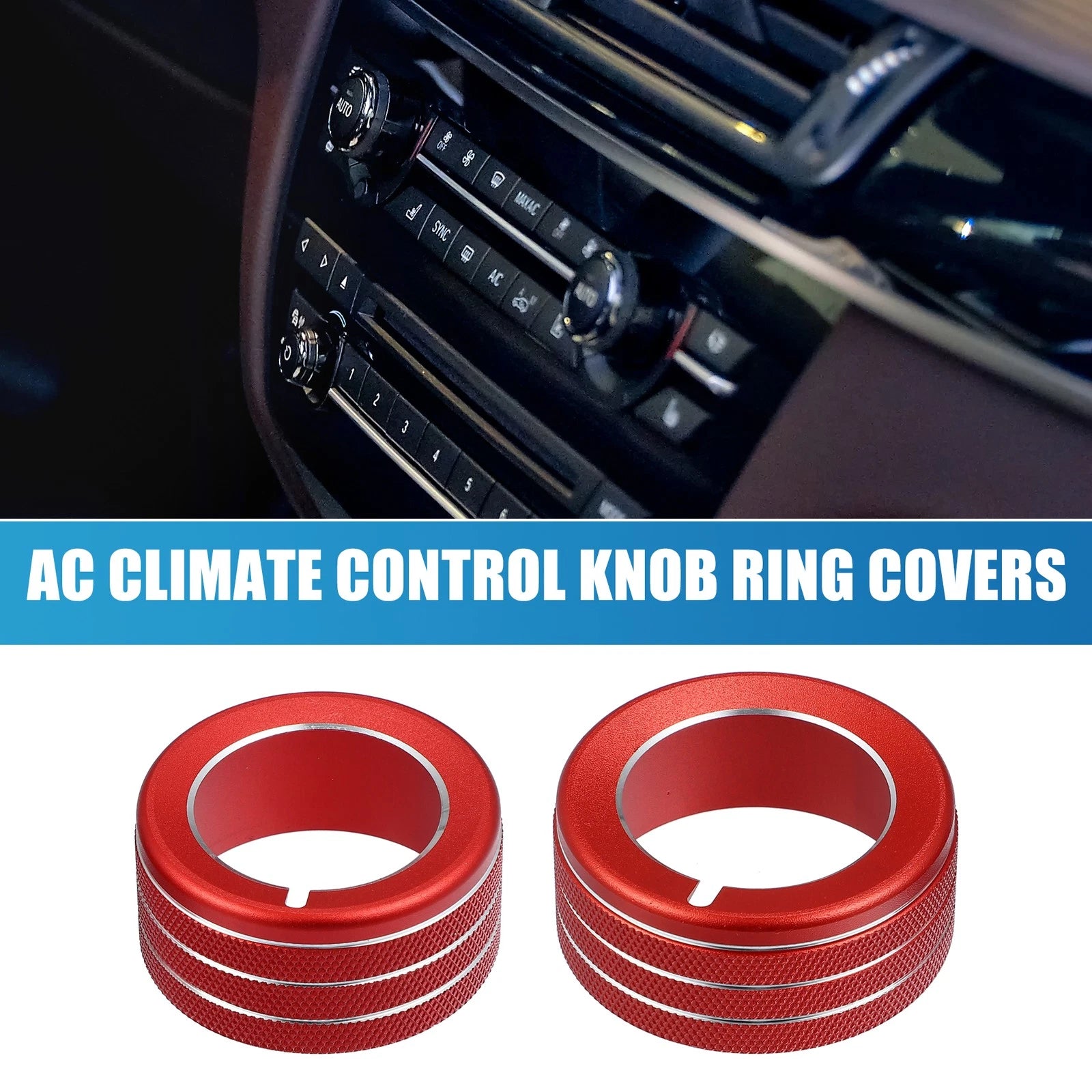 AC Button Ring Knob Cover Trim Replacement for Toyota 4Runner (2010–2020)