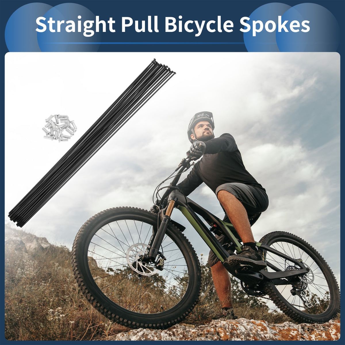 Bicycle Spokes 299mm Straight Pull 14G Set for Bike Wheel (1950–2026)