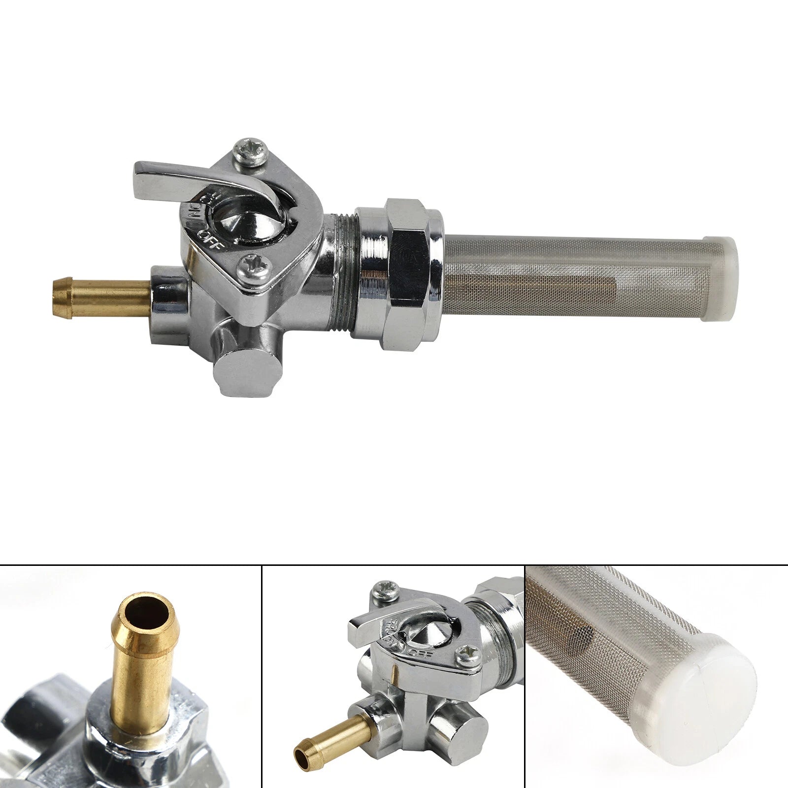 Gas Tank Fuel Cock Valve Petcock for Harley FLH FXE (1975–1982) 62166-81