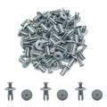 50Pcs Gray Plastic Rivets for Trunk Door Bumper (8mm)