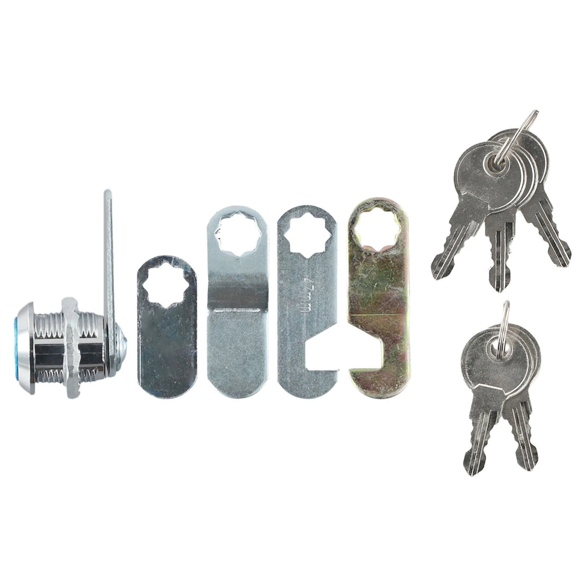 Cam Lock 16/30mm for Mailbox Accessories with 5 Keys Zinc Alloy