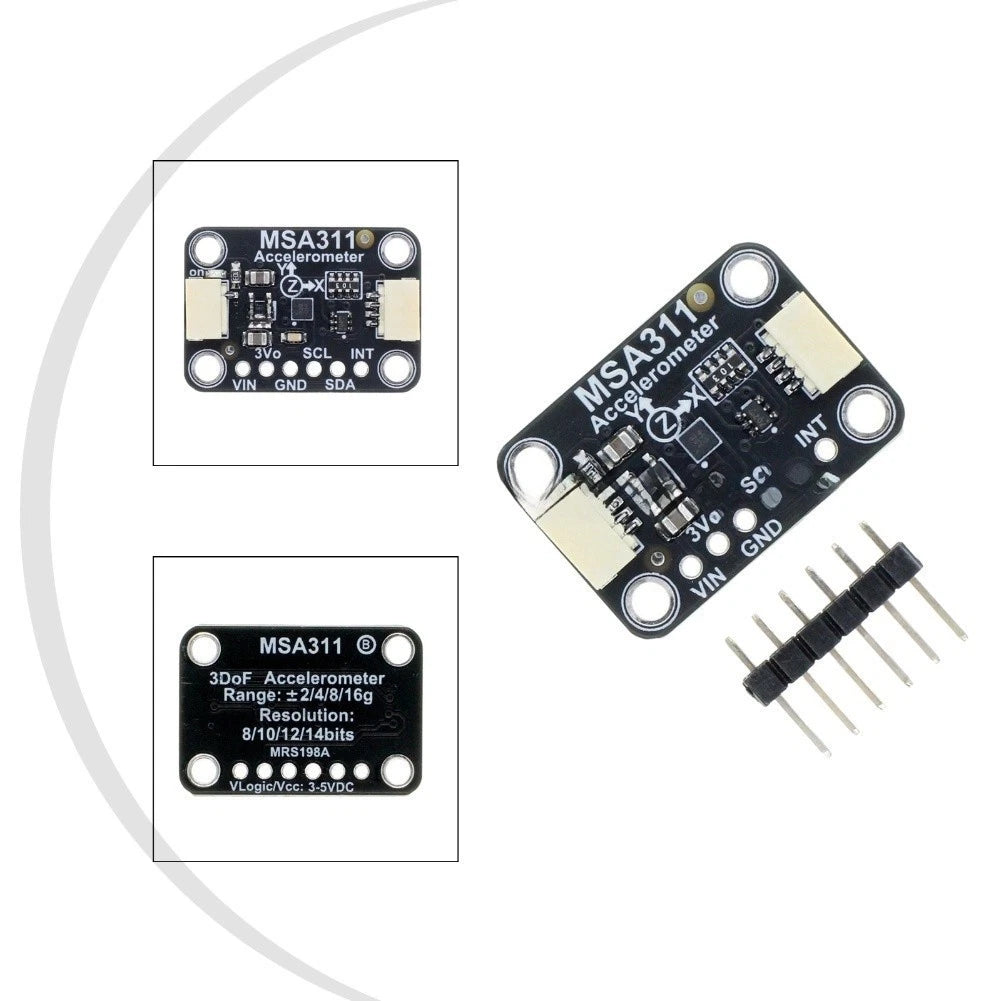 MSA311 Triaxial Accelerometer PCB Module for STEMMA QT (25.4 x 17.8 x 6mm)