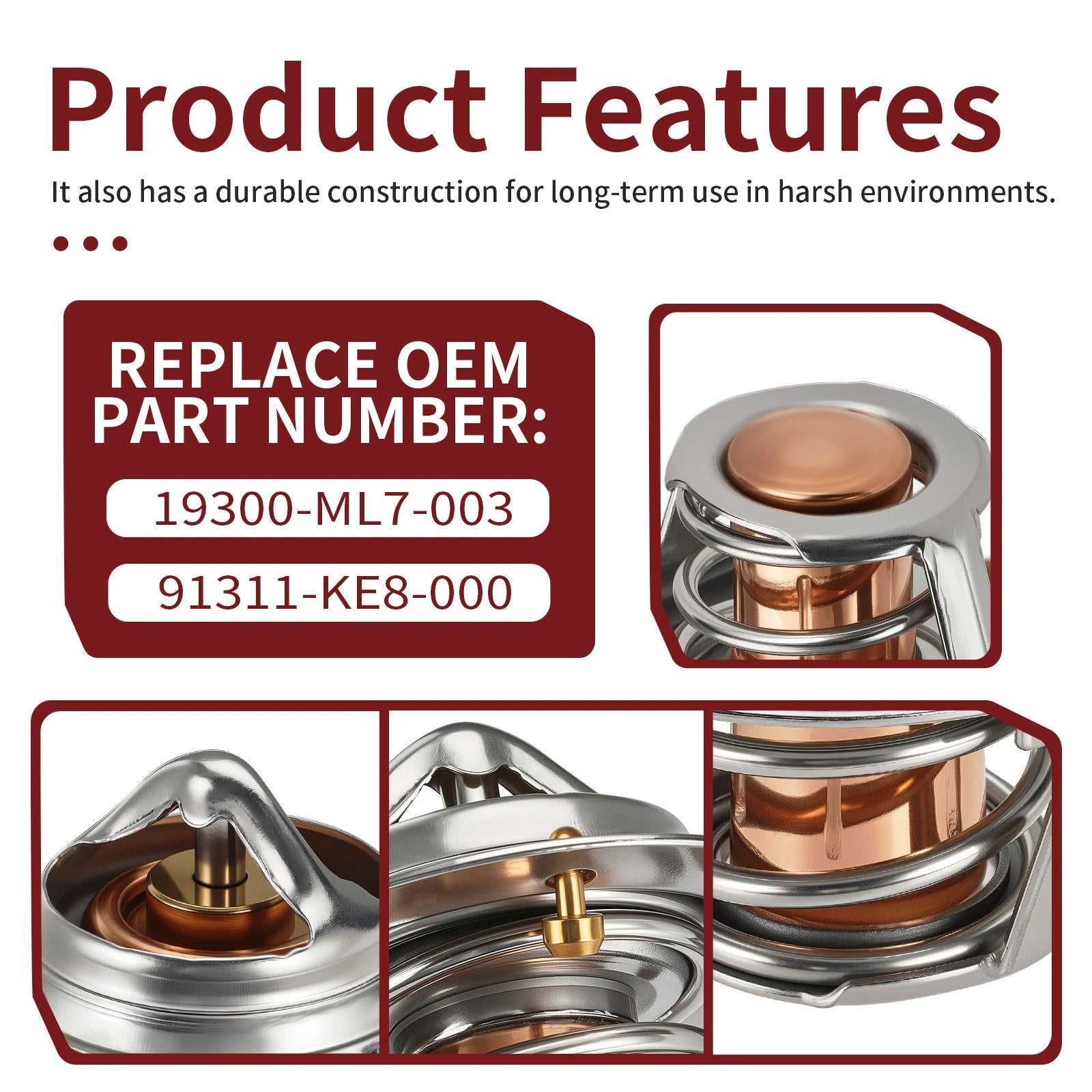 Thermostat & O-Ring for Honda RC30 VFR750R (1990) CBR900RR (1993–1997) 19300-ML7-003
