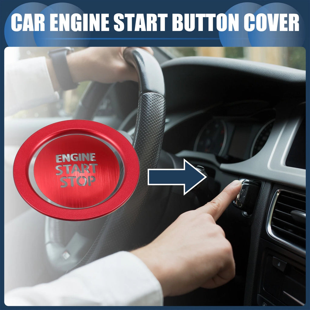 Engine Start Stop Button Cover Set Replace for Toyota Alphard 30 Series Red (2015–2024)