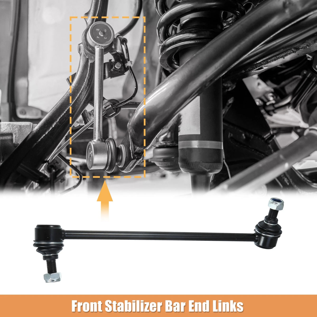 2PCS Front Sway Bar Links Stabilizer Link Kit for Mercedes-Benz C230 (2008–2009)