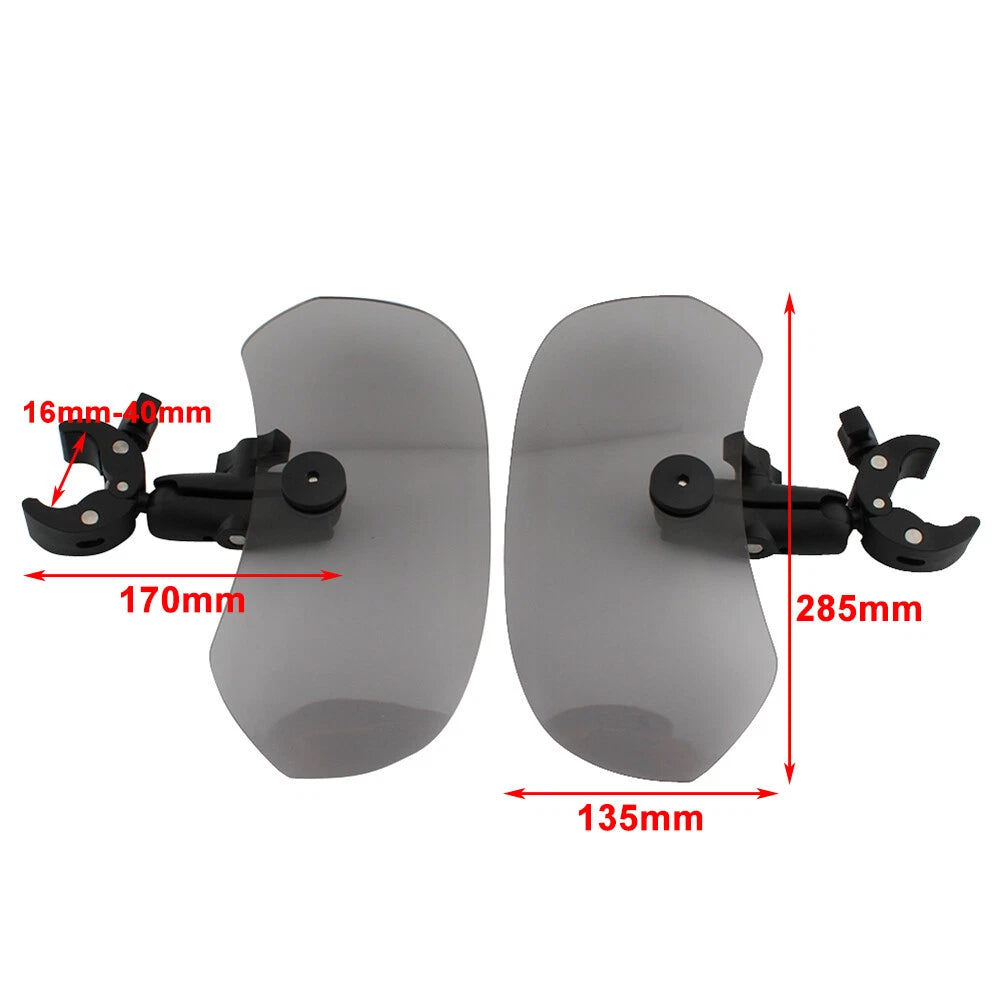 Universal Small Side Knee Pads for Windshield Wind Deflector (22-41mm) Gray