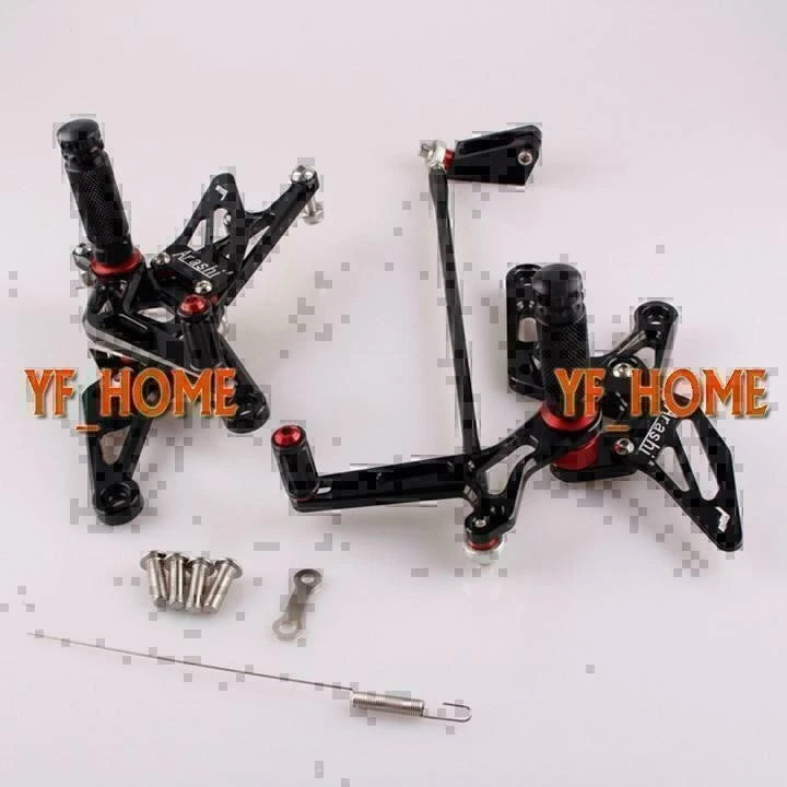 Adjustable Rear Set Foot Pegs for Yamaha YZF R1 (2007–2008) Black