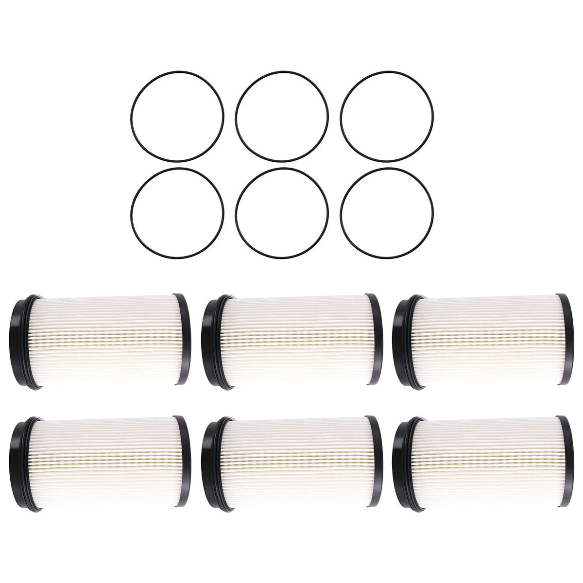 Pack of 6 Fuel/Water Separator for Fleetguard FS20176 DDE R61709 PF46235