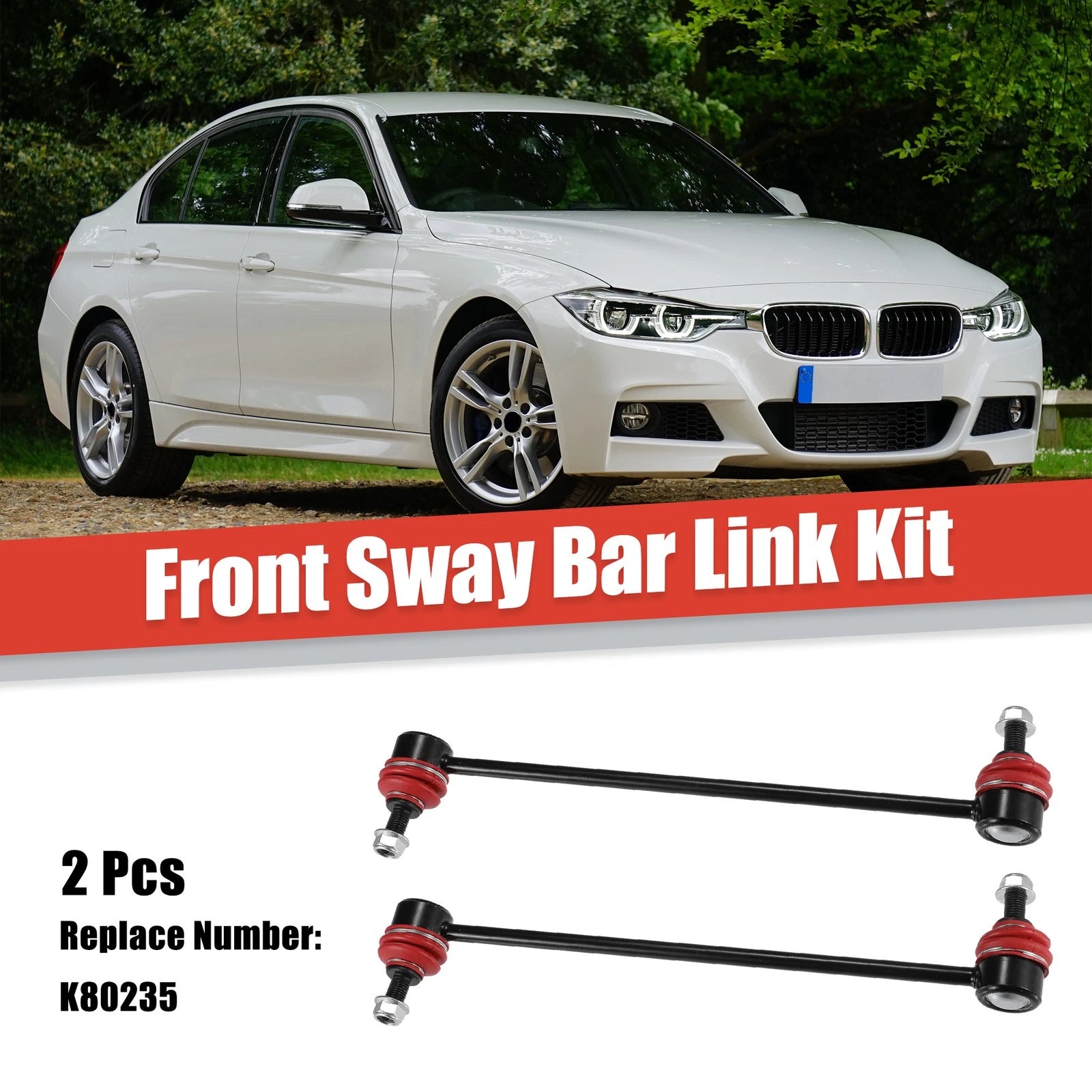 2PCS Front Stabilizer Sway Bar End Links Replacement for BMW 740i (2005–2012)