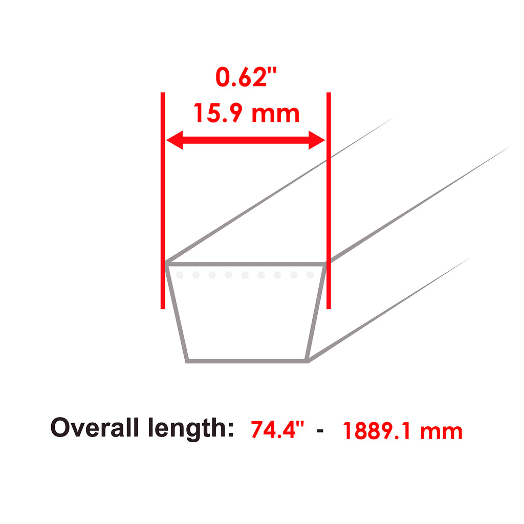 Deck Belt Replacement for Cub Cadet LT-145 42 Inch (2006–2010)