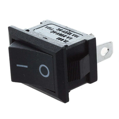 10PCS Black Rocker Switch for MINI (2 Pin ON/OFF SPST 125VAC 6A 250VAC 3A)