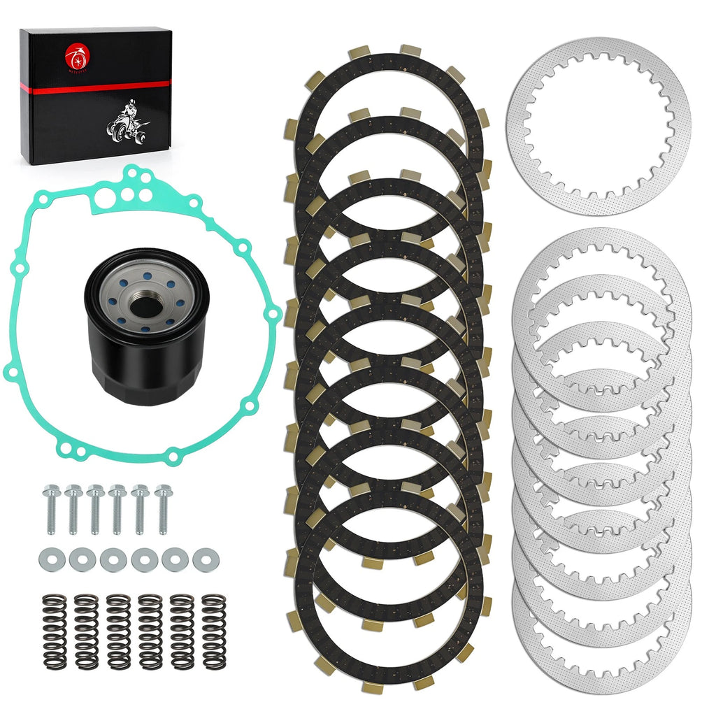 Clutch Friction Steel Plates Kit for Yamaha YZF R6 (2003–2005), YZF R6S, FZ6 (2004–2009)