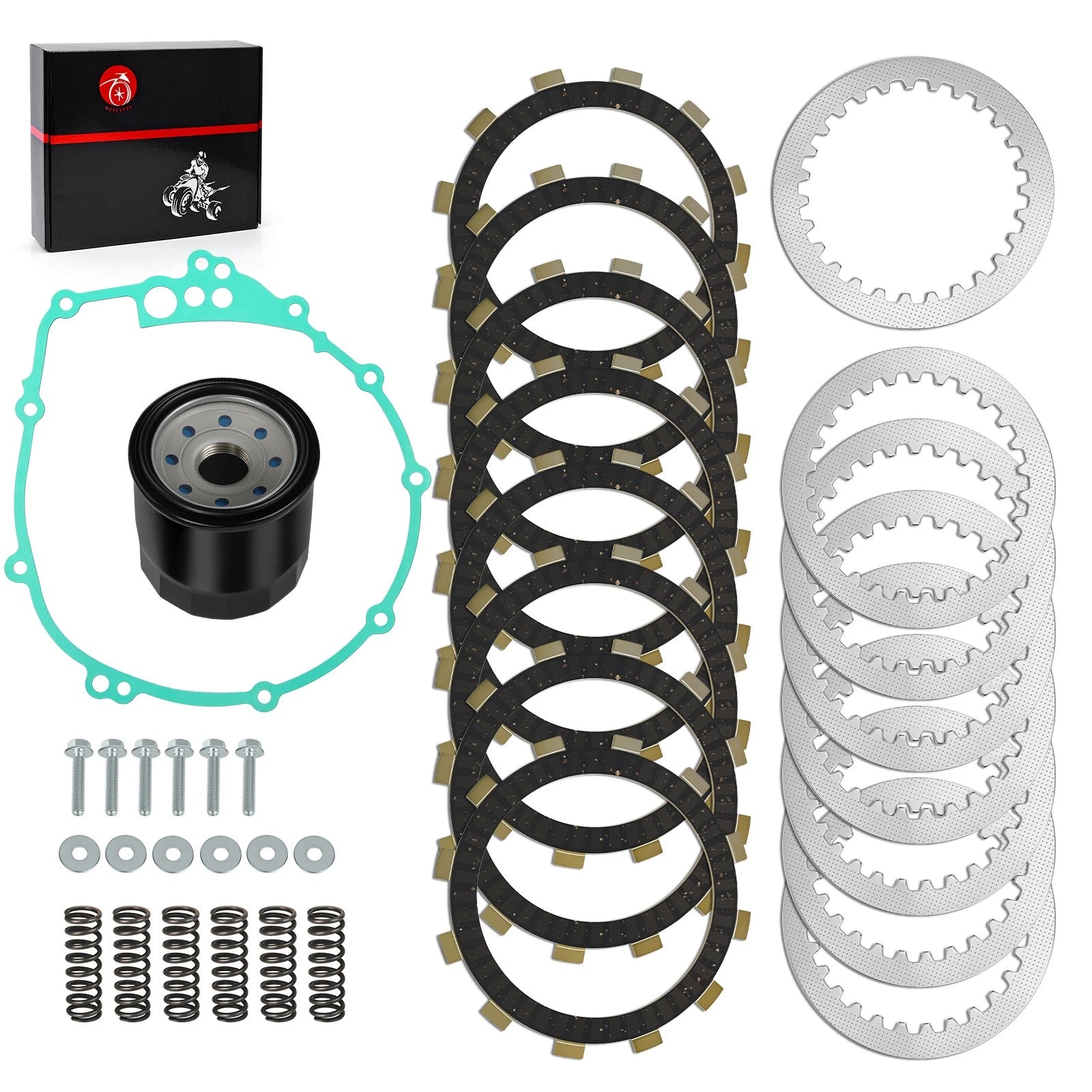 Clutch Friction Steel Plates Kit for Yamaha YZF R6 (2003–2005), YZF R6S, FZ6 (2004–2009)