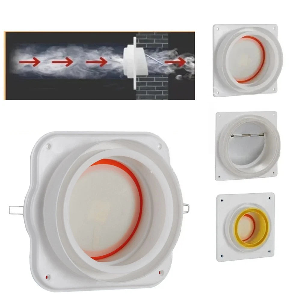 White Check Valve for Bathroom Pipeline Ventilation (No Part Numbers)