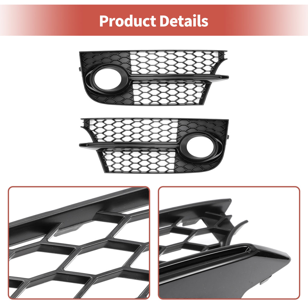 Front Fog Light Grill Pair for Audi TTS Quattro (2008–2014)