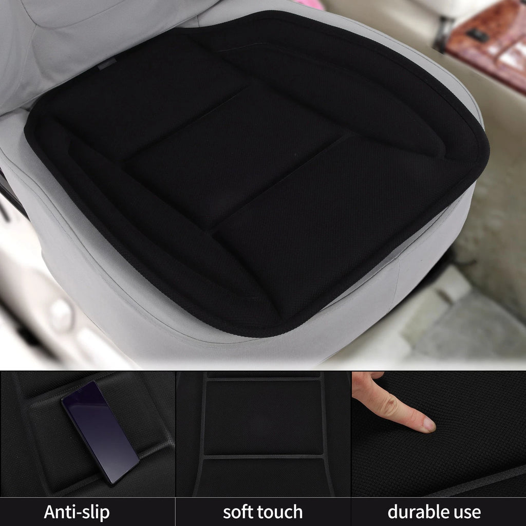 Car Bottom Seat Pad Cover for Universal Fit (1 Pcs) - Black Polyester