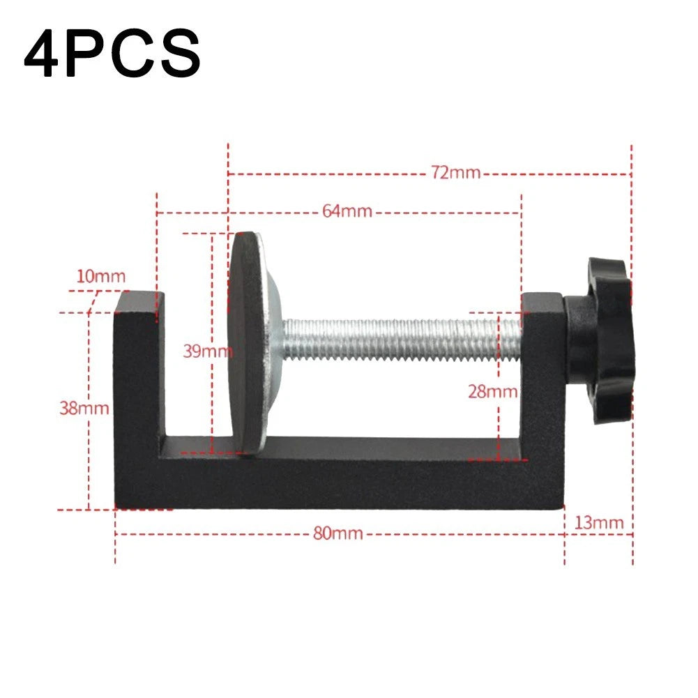 Set of 4 Small Gtype Clamps for Woodworking and Metal Projects