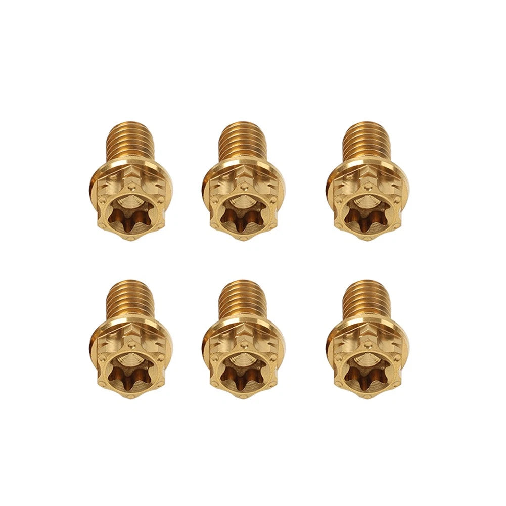 6X M8x10mm Titanium Torx Head Flange Screws for Motorcycle Bike