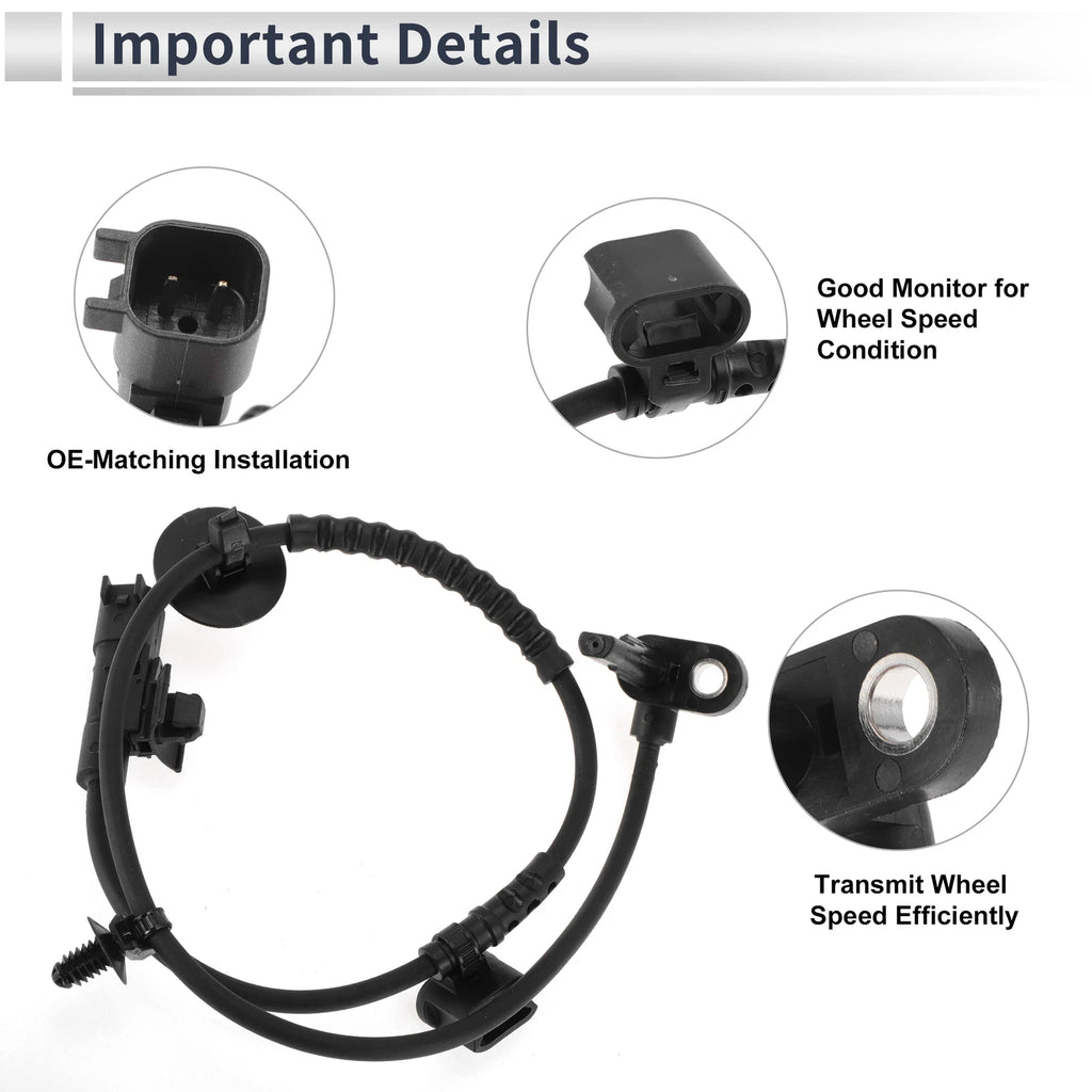 Rear Right ABS Wheel Speed Sensor for Chevrolet Trax (2015–2022)