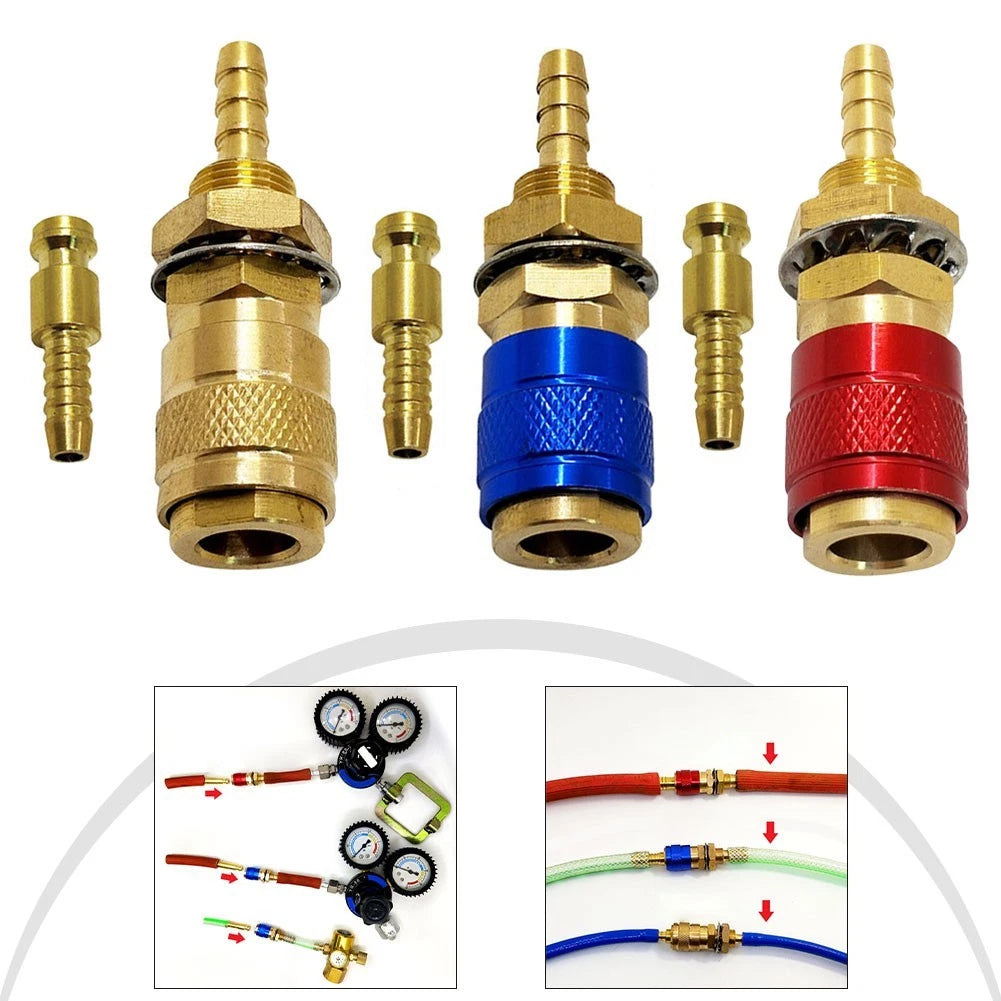 Brass Gas and Water Connectors for 8mm Tubes (Welding Application Ready)