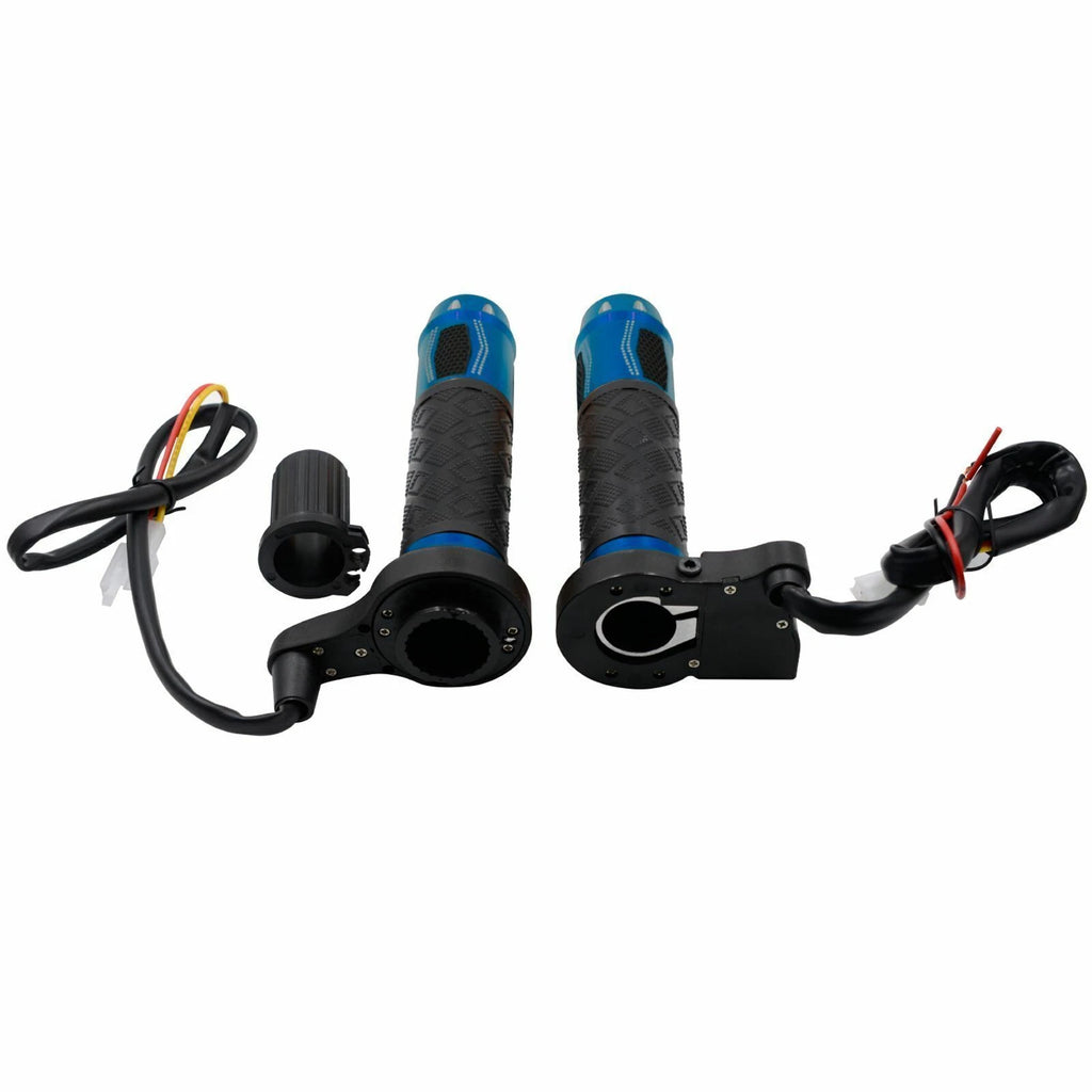 12V Heated Handlebar Grips for Motorcycle (Universal, 22mm, Blue)