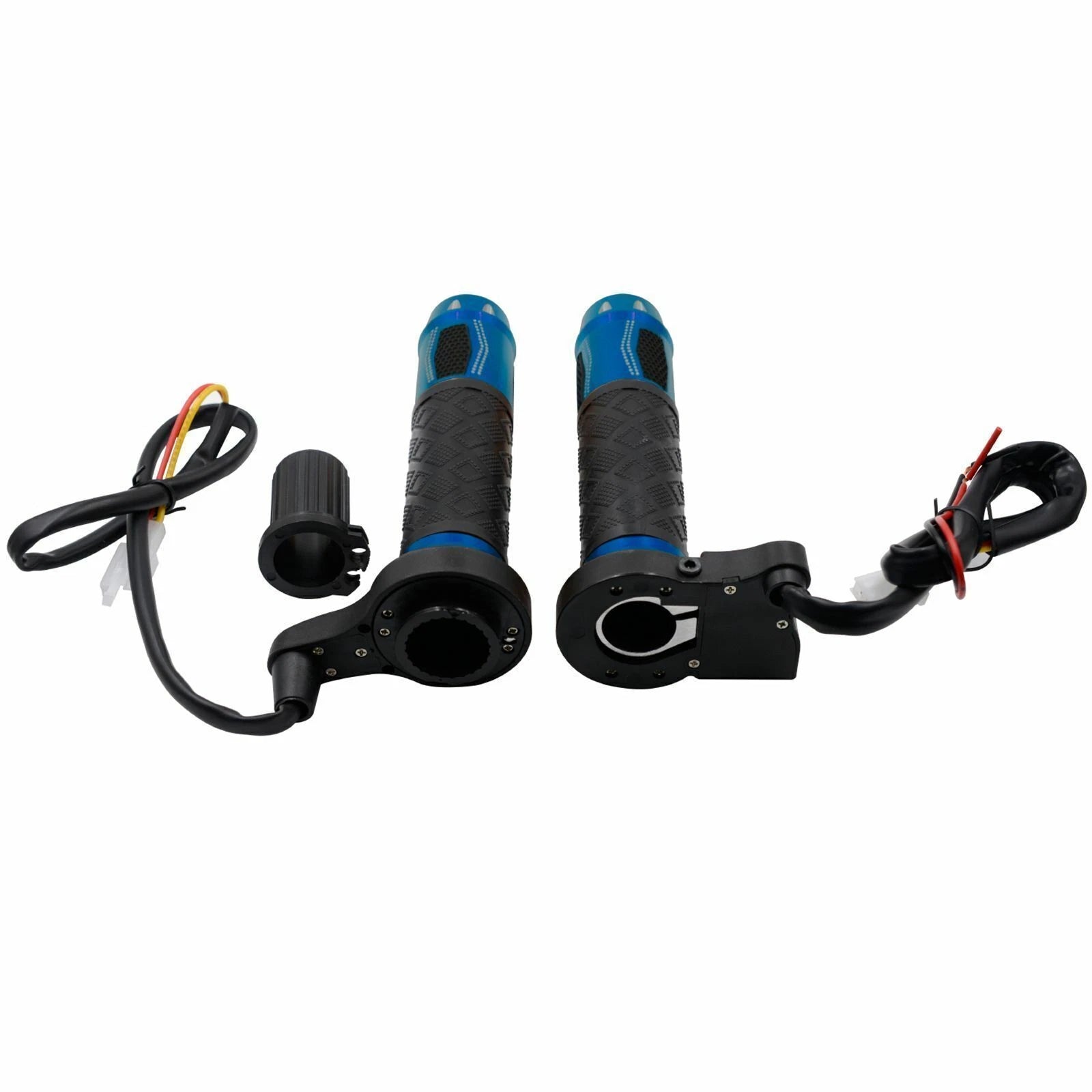 12V Heated Handlebar Grips for Motorcycle (Universal, 22mm, Blue)