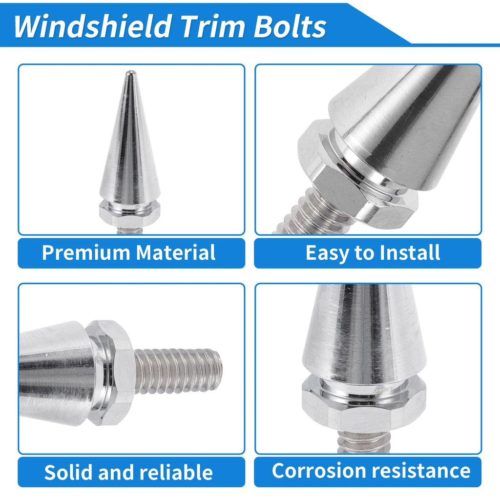 Windshield Bolts for Harley Davidson Street Glide (1996–2013) Electroplated