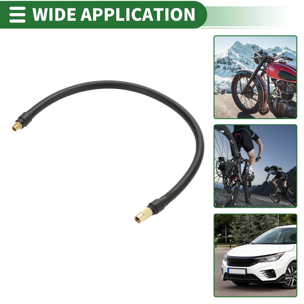 Tire Inflator Extension Tube 17.72in Replacement for Car Bicycle