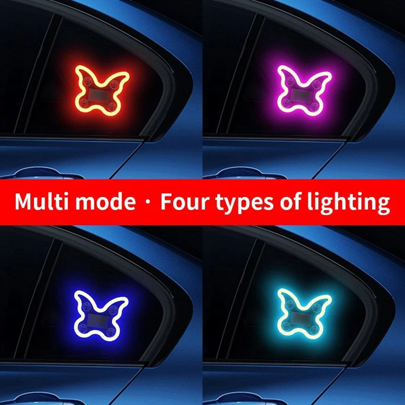 Solar LED Car Light for Night Driving - USB Charging, Suction Cup Mount
