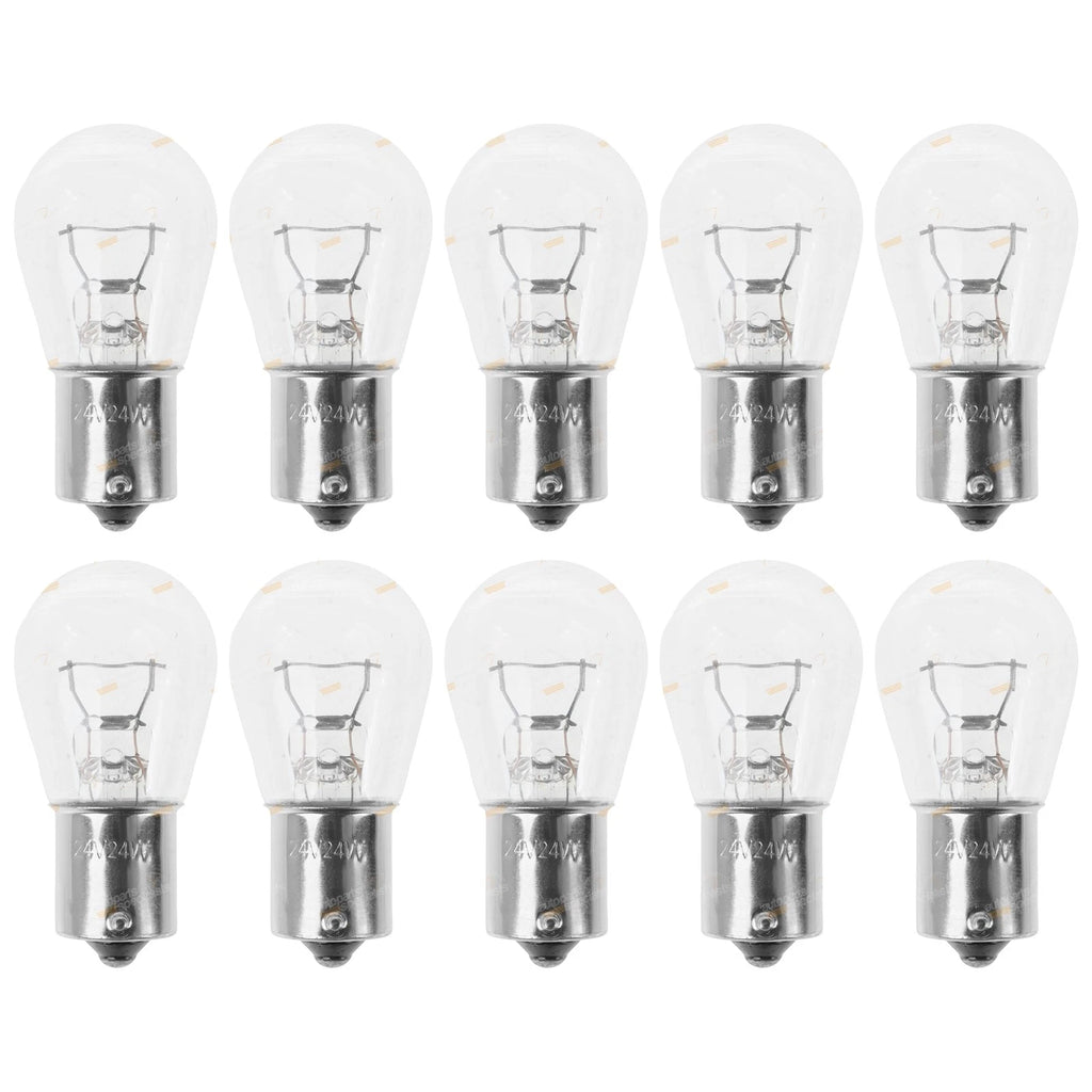 Pack of 10 Tail & Indicator Light Bulbs BA15s 24v 32CP/24W