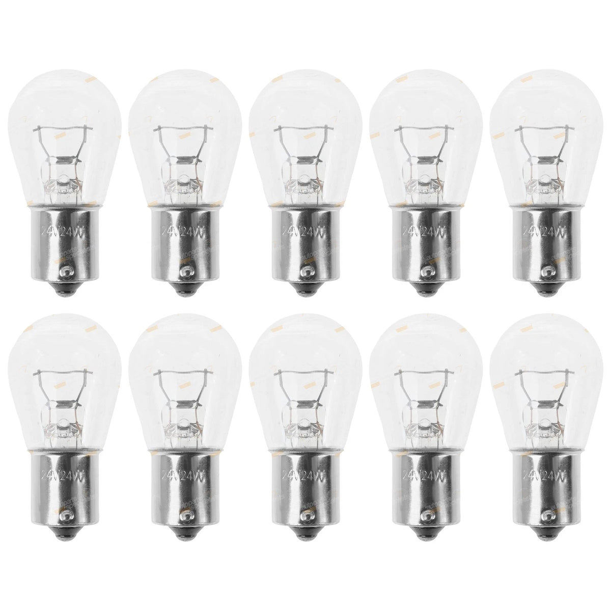 Pack of 10 Tail & Indicator Light Bulbs BA15s 24v 32CP/24W