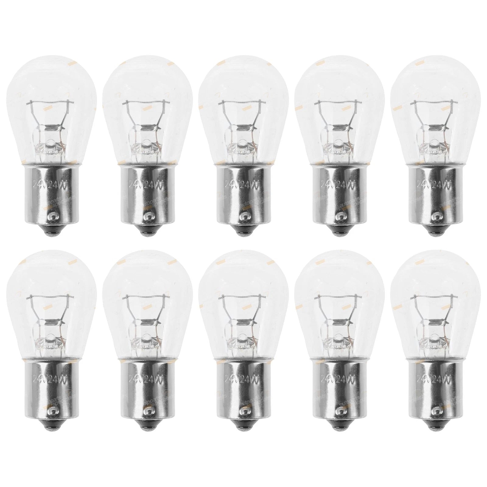 Pack of 10 Tail & Indicator Light Bulbs BA15s 24v 32CP/24W
