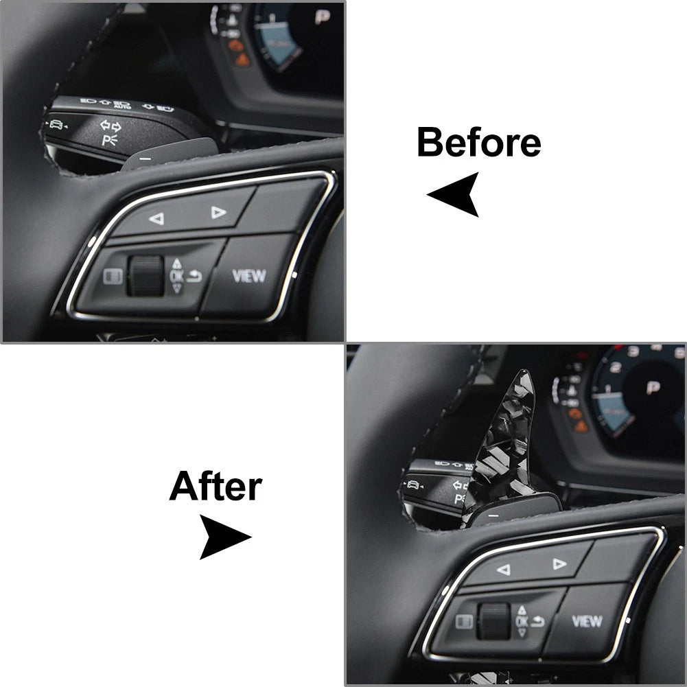Steering Wheel Shift Paddle Extensions for Audi A3 A4 A5 A7 Q3 Q7 (2013–2020)