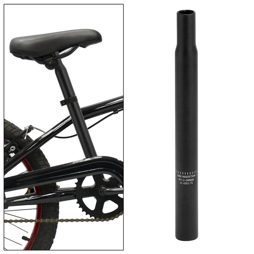 Aluminum Bicycle Seat Post 27.2x300mm Replacement for Seat Tube Black (—)