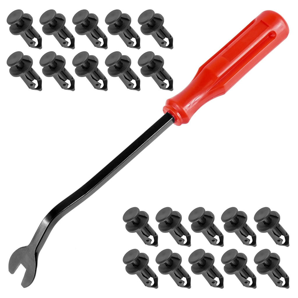 Fender Rivet Clips w/ Tool for Polaris Ranger Honda Civic (20 Pack) (—)