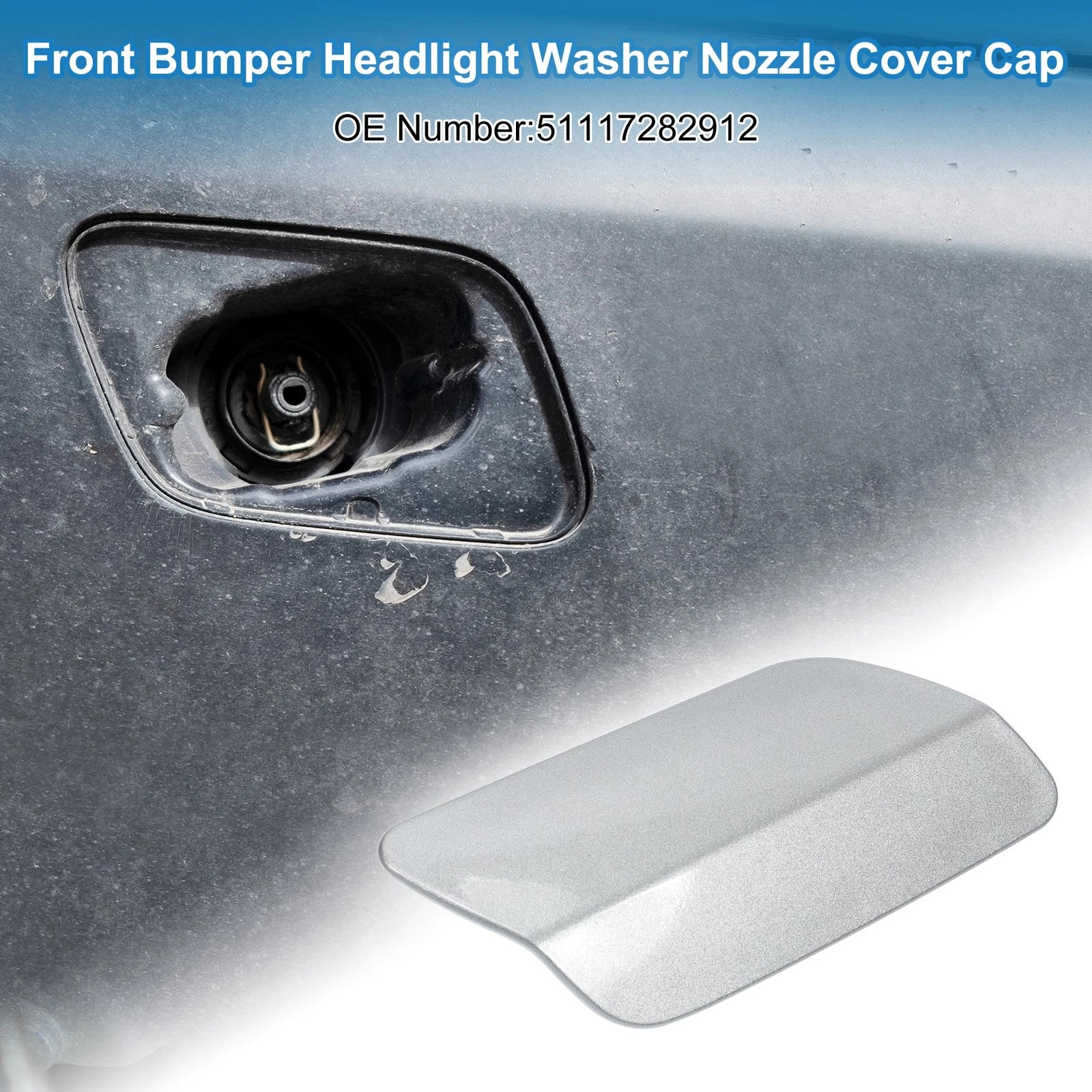 Front Right Bumper Headlight Washer Nozzle Cover Cap for BMW 640i (2012–2015)