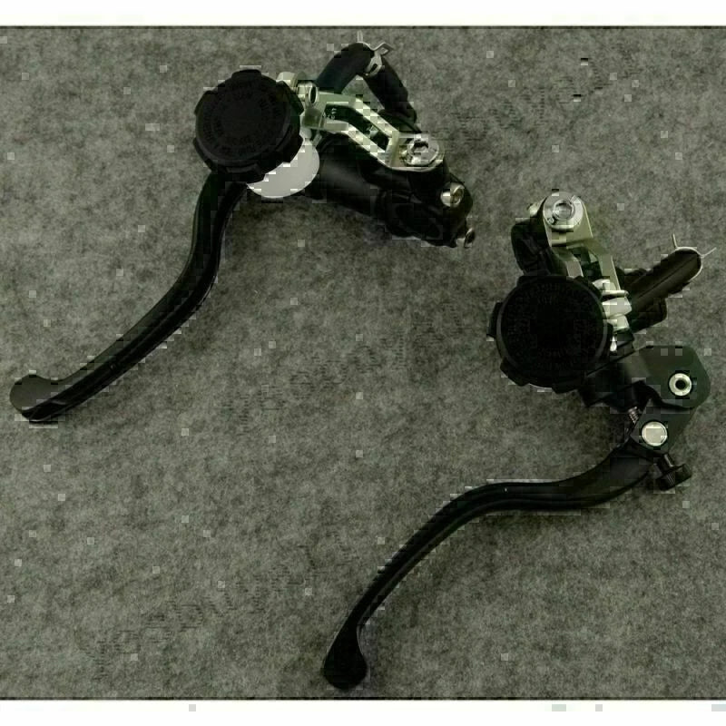 Set of 2 Brake Clutch Master Cylinder Levers for Universal (7/8") Black