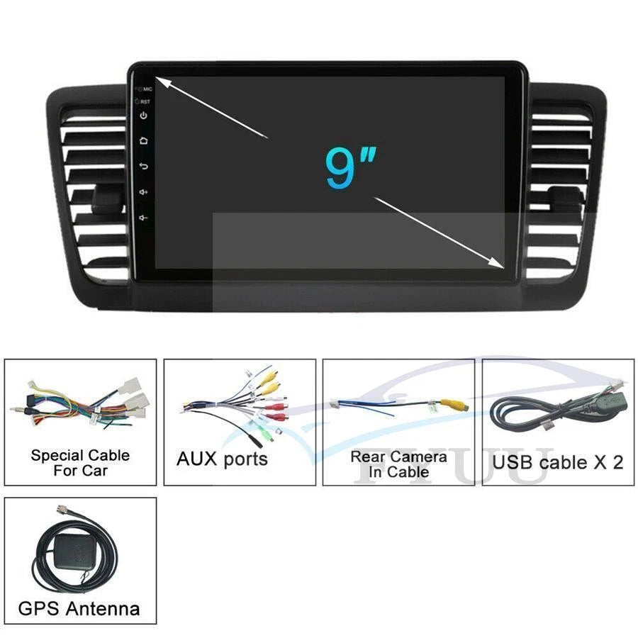 9" Android 10.1 Car Stereo Radio GPS for Subaru Legacy Outback (2003–2009)