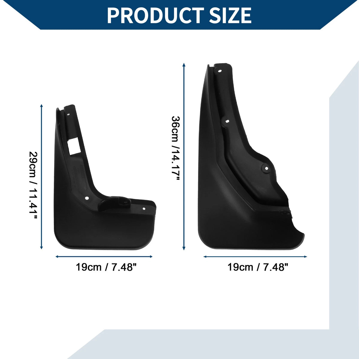 Mud Flaps Splash Guards Set for Mercedes-Benz C Class (2011–2014)