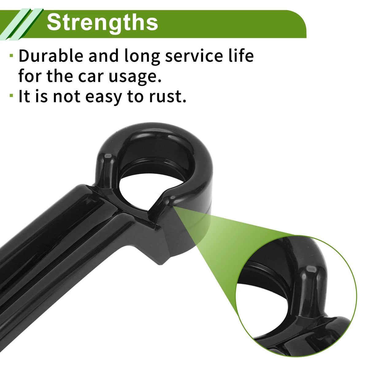 Set of 4 Decorative Door Handle Covers for Jeep Wrangler JK JKU (2007–2018) Black ABS