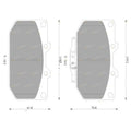 Front Disc Brake Pad Set for Subaru Forester SF (2000–2001) EJ202 EJ205