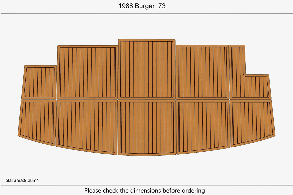 EVA Foam Teak Deck Flooring Mat for Burger 73 (1988)