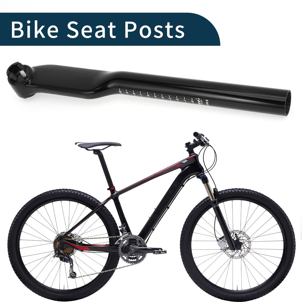 Bike Seat Post 30.8x350mm Replacement Height Adjustable for Universal Bikes