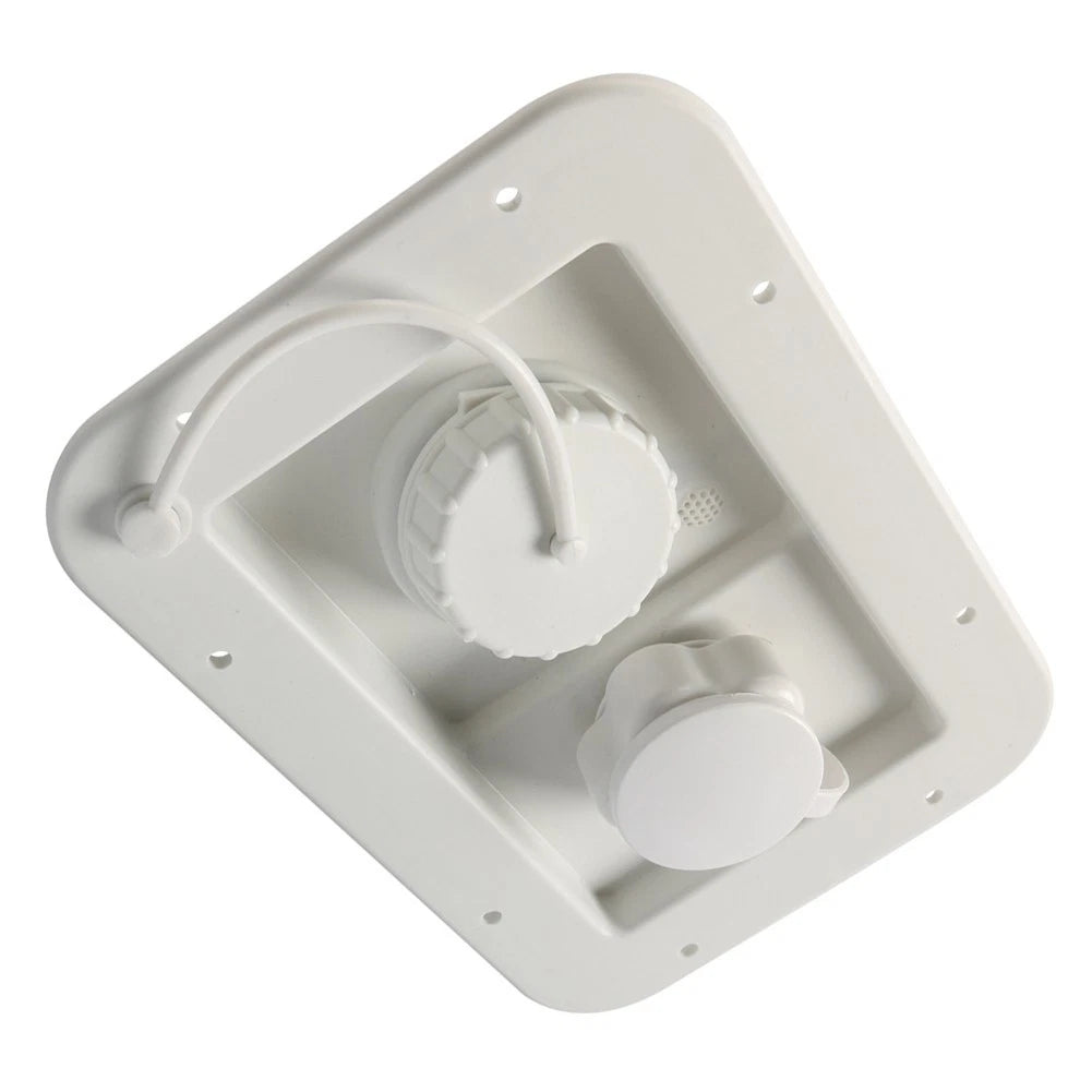 RV Fresh Water Fill and Gravity Hatch For Combo with Brass Check Valve