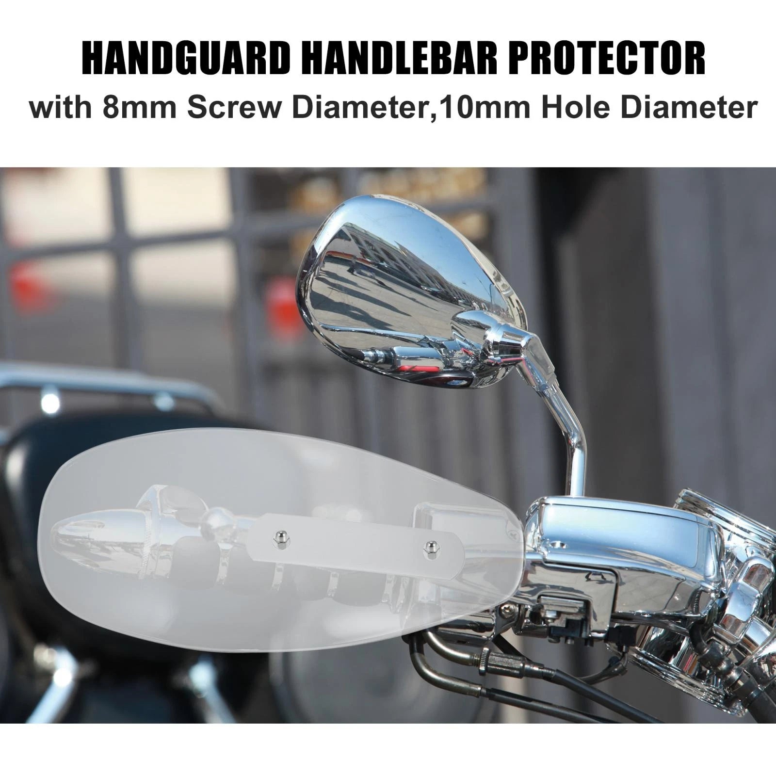 Motorcycle Handguard Protector Replacement for Harley Honda Transparent (2008–2024)