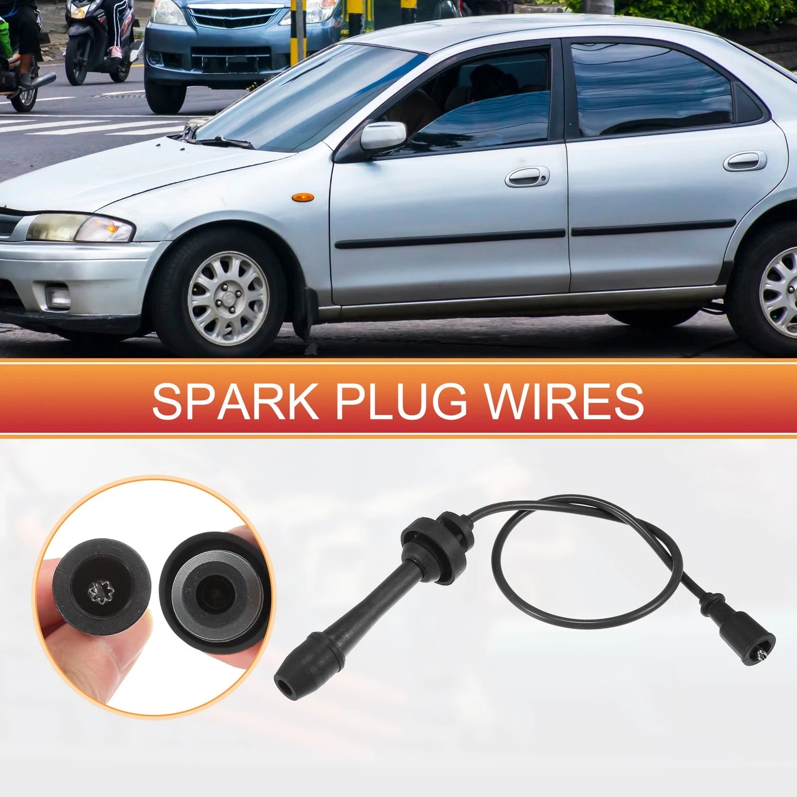 Spark Plug Wire Set Ignition Coil Cable for Mazda 2.0L L4 (2001–2003)
